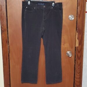 Gloria Vanderbilt Perfect Fit Priscilla Grey Corduroy Pants. Size 12.